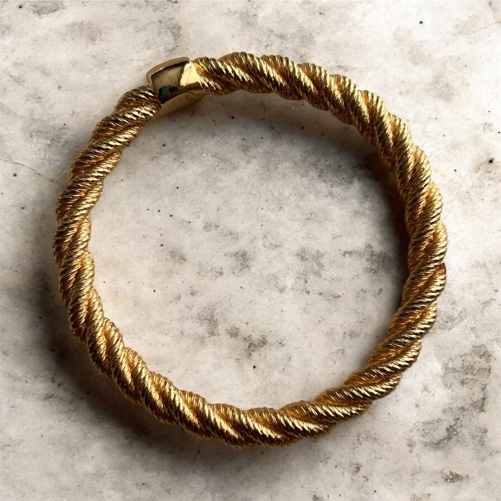 Vintage Dior Gold Twisted Rope bangle